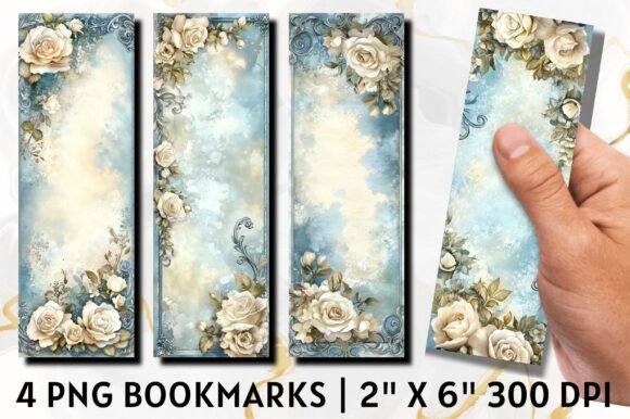 Botanical Floral Border Bookmark: Premium Graphics & Illustrations for Local Brands