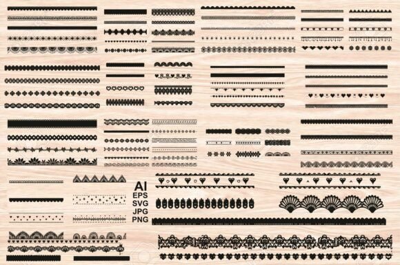Collection Classic Lace Borders: Premium Graphics & Illustrations for Branding