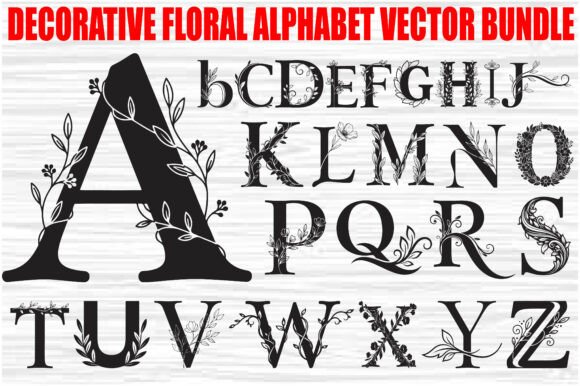 Decorative Floral Alphabet Vector Bundle Review