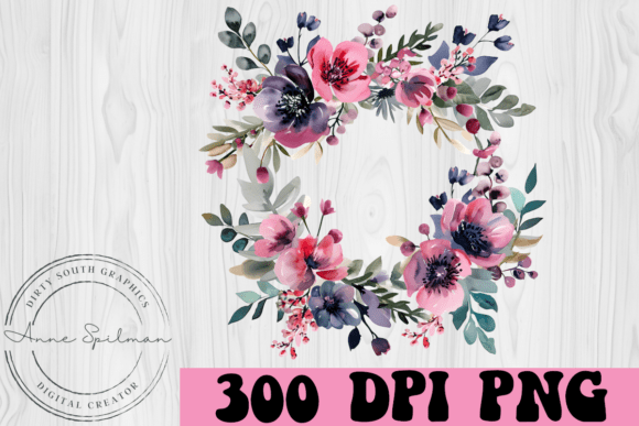 Floral Arrangement Clipart Image Wreath for Graphics and Illustrations