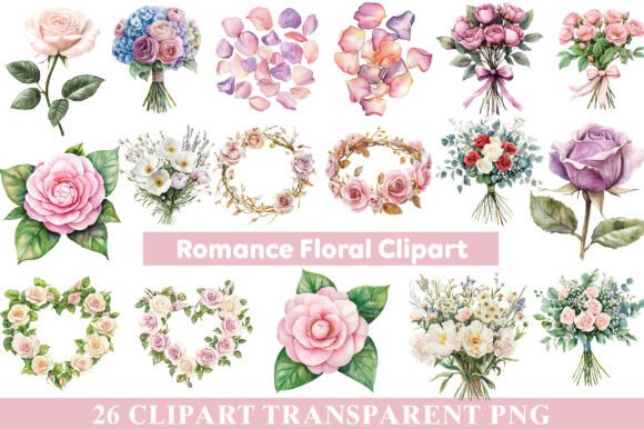 Romance Floral Clipart: A Seller's Review of Graphics and Illustrations