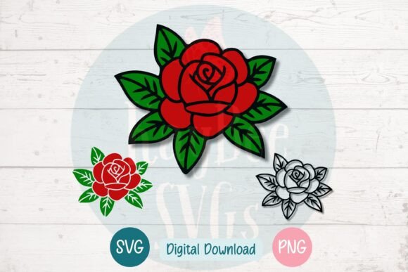 Rose SVG Bundle Floral Clipart for Graphics and Crafts